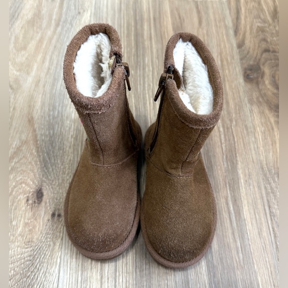 Tucker + Tate Leather Embroidered Shearling Like Boots Girls Size 6 LNC - Picture 3 of 5